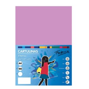 fabrisa pack de 50 cartulinas 180 g/m² tamaño a4 color lila