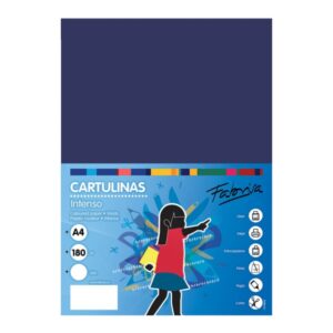fabrisa pack de 50 cartulinas 180 g/m² tamaño a4 color azul oscuro