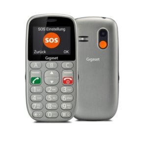 gigaset gl390 telefono movil para mayores pantalla 2.2" camara 0.3mp base de carga color gris