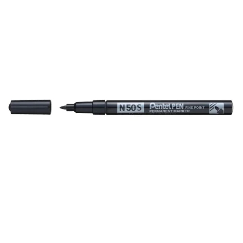 pentel pen n50s rotulador permanente punta fina 3.18mm resistente a agua y luz color negro