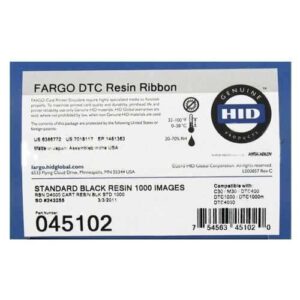 fargo hid dtc1000 dtc1250 cinta de transferencia termica original negro 1.000p + rodillo de limpieza 045102