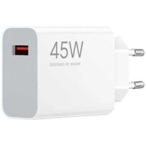 xiaomi cargador de pared 45w qc3.0 usb a carga rapida color blanco