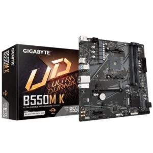 gigabyte b550m k placa base amd am4 4xddr4 m.2, sata, pcie4.0 hdmi, displayport, rj 45, usb 3.2 microatx