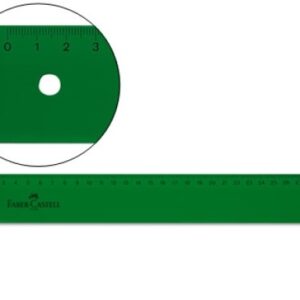 faber castell regla tecnica recta 30cm color verde transparente