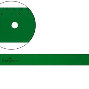 faber castell regla tecnica recta 40cm color verde transparente