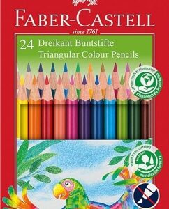 faber castell super mine ergonomics pack de 24 lapices de colores triangulares ergonomicos mina de 4mm resistencia a la rotura colores surtidos