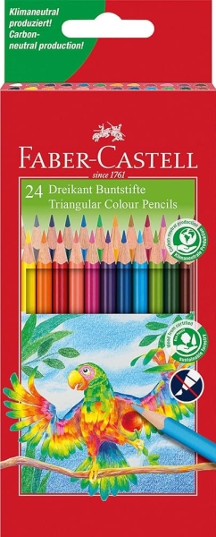 faber castell super mine ergonomics pack de 24 lapices de colores triangulares ergonomicos mina de 4mm resistencia a la rotura colores surtidos
