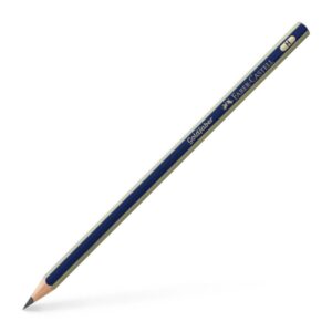 faber castell goldfaber 1221 lapiz de grafito h alta calidad resistente a la rotura cuerpo en azul y rayas doradas