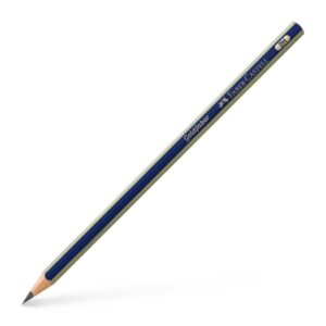 faber castell goldfaber 1221 lapiz de grafito 2h alta calidad resistente a la rotura cuerpo en azul y rayas doradas
