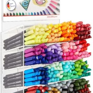 edding 1200 expositor con 320 rotuladores punta redonda tinta con base de agua colores surtidos