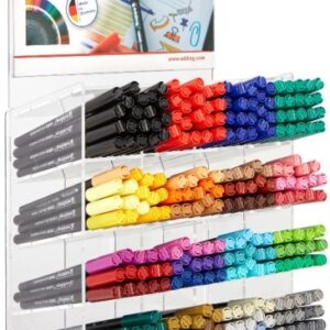 edding 1300 expositor con 260 rotuladores punta redonda trazo medio tinta con base de agua colores surtidos