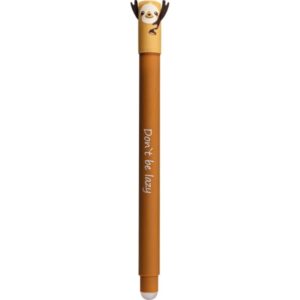 eberhard faber animal erase it! boligrafo borrable tinta gel azul trazo 0.7mm tacto soft diseño perezoso
