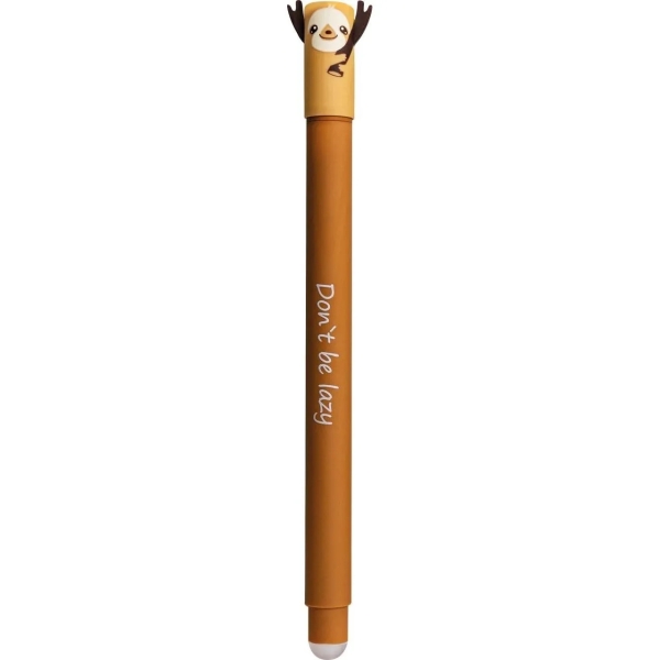 eberhard faber animal erase it! boligrafo borrable tinta gel azul trazo 0.7mm tacto soft diseño perezoso