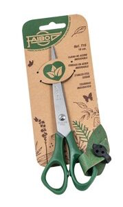 faibo tijeras de oficina 16cm acero inoxidable punta roma color verde oscuro