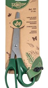 faibo tijeras de oficina 21cm acero inoxidable empuñadura ergonomica punta roma color verde oscuro