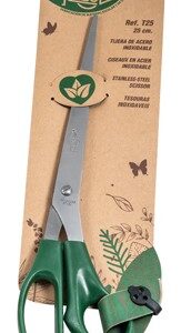 faibo tijeras de oficina 25cm acero inoxidable empuñadura ergonomica punta roma color verde oscuro