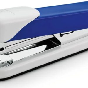 novus stabil grapadora de sobremesa capacidad de grapado 30 hojas grapas 24/6, 26/6 grapado abierto, cerrado y clavado color blanco/azul