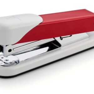 novus stabil grapadora de sobremesa capacidad de grapado 30 hojas grapas 24/6, 26/6 grapado abierto, cerrado y clavado color blanco/rojo