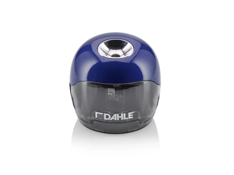 dahle 250 afilalapices electrico para lapices de Ø 8mm gran deposito transparente alimentacion con pilas aa colorazul