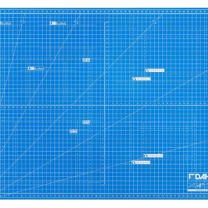 dahle 10692 plancha de corte a2 45x60cm 5 capas con nucleo resistente al corte lineas de orientacion color azul
