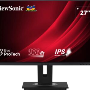 viewsonic vg2748a 2 monitor 27" led ips fullhd 16:9 altavoces 4w hdmi, vga, usb ajustable en altura, giratorio e inclinable color negro