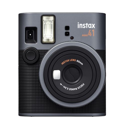 fujifilm instax mini 41 camara instantanea tamaño de imagen 62x46mm flash auto exposicion automatica mini espejo para selfies modo primer plano color negro