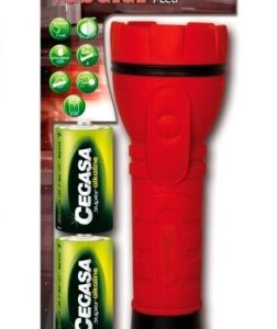 cegasa profesional linterna de 7 led cuerpo de goma antideslizante resistente a golpes y humedad funciona con 2 pilas lr20 (incluidas)