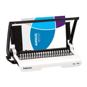 fellowes star+ 150 encuadernadora manual a4 para canutillo de plastico perfora hasta 15 hojas encuaderna hasta 150 hojas