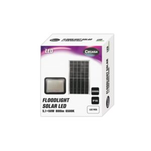 cegasa floodlight foco solar led 800lm 6500k panel solar integrado 5v 6w autonomia hasta 12h resistencia ip65