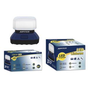 jupiter linterna led cree xpe 150lm 3 intensidades resistencia ipx4 funciona con 4 pilas aa (no incluidas) color azul/negro