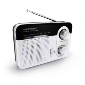 metronic radio portatil am/fm y onda larga colo blanco