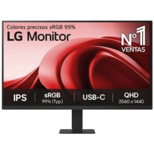 lg 27u631a b monitor led 27" ips qhd 100hz hdr respuesta 5ms ajustable de inclinacion hdmi, usb c vesa 100x100