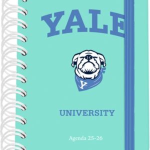 dohe yale dog agenda escolar 25/26 espiral wire’o a6 dia pagina papel 80g/m2 4 hojas de pegatinas cubierta de carton plastificado cierre con goma elastica