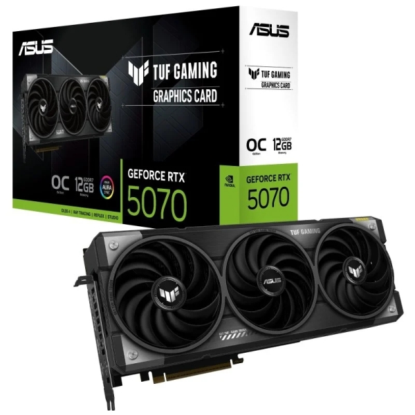 asus geforce rtx 5070 tuf gaming oc tarjeta grafica 12gb gddr7 reflex 2 rtx ai dlss4