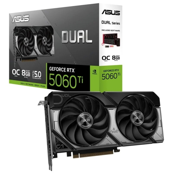 asus geforce rtx 5060 ti dual oc tarjeta grafica 8gb gddr7 reflex 2 rtx ai dlss4