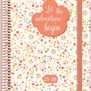 dohe bubbles agenda escolar 25/26 espiral a5 dia pagina papel 70g/m2 4 hojas de pegatinas cubierta de carton plastificado cierre con goma elastica