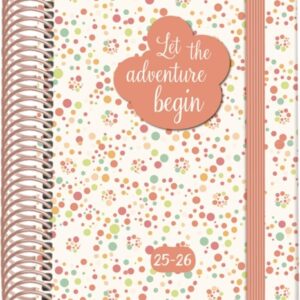 dohe bubbles agenda escolar 25/26 espiral a6 dia pagina papel 70g/m2 4 hojas de pegatinas cubierta de carton plastificado cierre con goma elastica