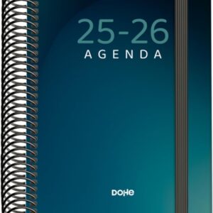 dohe boreal agenda escolar 25/26 espiral a6 dia pagina papel 70g/m2 4 hojas de pegatinas cubierta de carton plastificado cierre con goma elastica