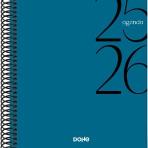 dohe system agenda escolar 25/26 espiral a5 semana vista papel 70g/m2 cubierta de carton plastificado color azul