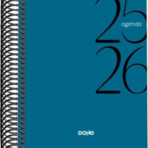 dohe system agenda escolar 25/26 espiral a6 dia pagina papel 70g/m2 cubierta de carton plastificado color azul