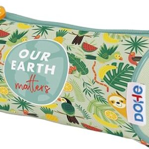 dohe wwf tropic portatodo simple redondo cierre con cremallera y tirador de goma