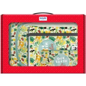 dohe wwf tropic pack de mochila + carpeta a4 recambio + portatodo triple todo en un maletin perfecto para regalo