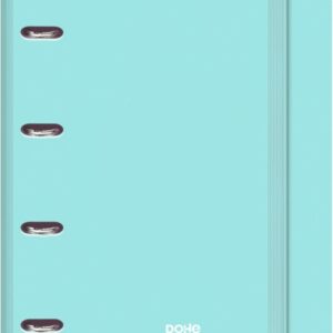 dohe serenity polyfoam carpeta de 4 anillas mixtas de 35mm a4 recambio 100 hojas cuadricula 5mm cubierta de polyfoam 2mm cierre con goma incluye 4 separadores y sobre de polipropileno color verde