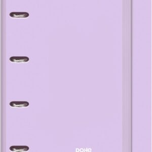 dohe serenity polyfoam carpeta de 4 anillas mixtas de 35mm a4 recambio 100 hojas cuadricula 5mm cubierta de polyfoam 2mm cierre con goma incluye 4 separadores y sobre de polipropileno color morado