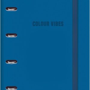 dohe colour vibes polyfoam carpeta de 4 anillas mixtas de 35mm a4 recambio 100 hojas cuadricula 5mm cubierta de polyfoam 2mm cierre con goma incluye 4 separadores y sobre de polipropileno color azul