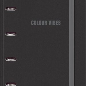 dohe colour vibes polyfoam carpeta de 4 anillas mixtas de 35mm a4 recambio 100 hojas cuadricula 5mm cubierta de polyfoam 2mm cierre con goma incluye 4 separadores y sobre de polipropileno color negro
