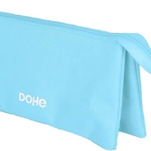 dohe serenity portatodo triple cierre doble con cremallera y tirador de goma color azul