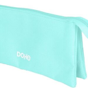 dohe serenity portatodo triple cierre doble con cremallera y tirador de goma color verde