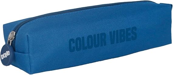 dohe colour vibes portatodo cuadrado cierre con cremallera y tirador de goma color azul
