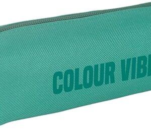 dohe colour vibes portatodo cuadrado cierre con cremallera y tirador de goma color verde